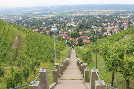 The Spitzhaustreppe with valley view Spitzhaustreppe mit Talblick, Radebeul