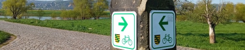 Elberadweg Schild