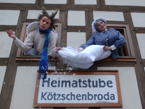 The local history museum as a stage set during christmas market